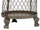 A & B Home Phineas 2-Piece Antique Bronze Hanging Wire Mesh Candle Holder Set-3