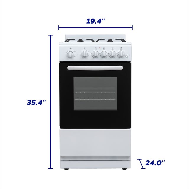 Element® 20" White Freestanding Gas Range-1