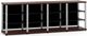 Salamander Designs® Synergy Quad 30 AV Cabinet-Dark Walnut/Aluminum-0