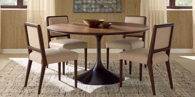 Bassett® Furniture Copenhagen Espresso/Parchment Upholstered Dining Side Chair-3