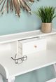 Linon Dakota White Folding Writing Desk-3