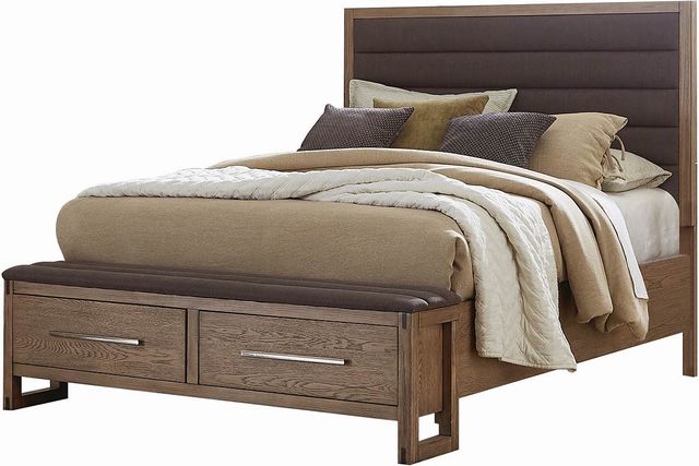 Coaster® Smithson Grey Oak California King Platform Storage Bed-0