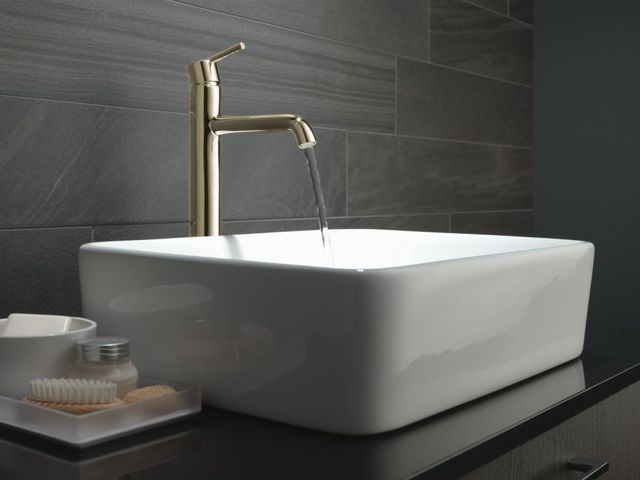 Delta Trinsic® Polished Nickel Single Handle Lever Vessel Bathroom Faucet-1
