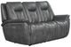Corinthian Furniture Jordan Charcoal Power Headrest Reclining Sofa with Drop Down Table-0