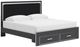 Signature Design by Ashley® Birmonton Black King Upholstered Storage Panel Bed-1