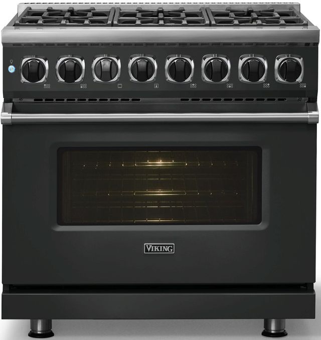 Viking® 7 Series 36" Antique Bronze Pro Style Dual Fuel Range-2
