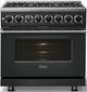Viking® 7 Series 36" Antique Bronze Pro Style Dual Fuel Range-2