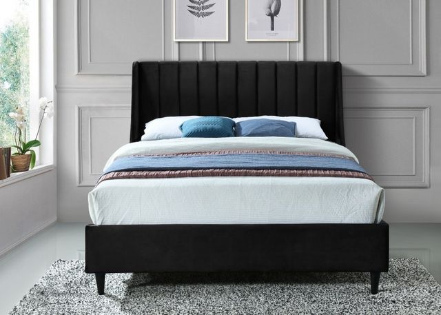 Meridian Furniture Eva Black Velvet Full Bed-2