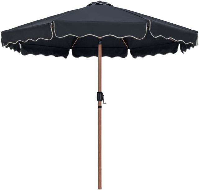 Meridian Furniture Amalfi Black Aluminum Outdoor Patio Umbrella-0