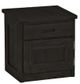 Crate Designs™ Furniture Espresso 24" Nightstand with Lacquer Finish Top Only-0