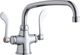 Elkay Chrome Single Hole Concealed Deck Faucet with 10" Arc Tube Spout and 4" Wristblade Handles-0