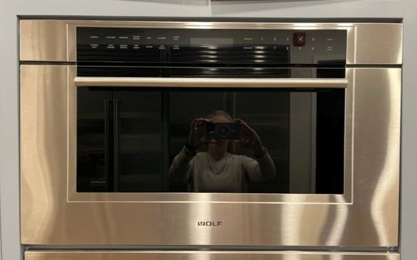 Wolf® M Series Contemporary 1.6 Cu. Ft. Black Built In Drop-Down Door Microwave Oven-0