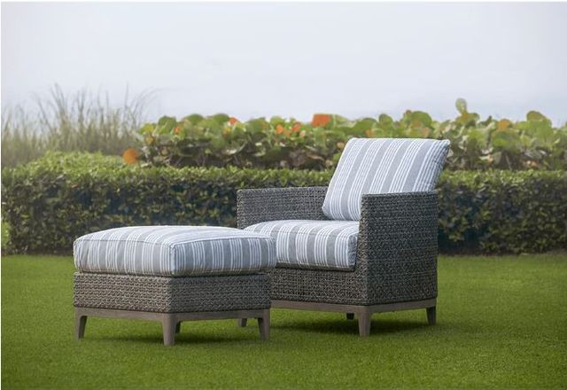 Lane Venture® Lenox Hill Outdoor Hand-Woven Wicker Ottoman-1