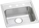 Elkay Lustertone® Classic Lustrous Satin 20" x 19" 1-Hole Single Bowl Drop-in ADA Sink-0