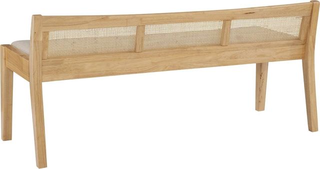 Powell® Beaux Beige/Natural Cane Back Bench-4