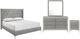 New Classic® Home Furnishings Huxley 4-Piece Gray California King Panel Bedroom Set-0