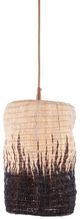Currey & Company Comme Des Paniers Black/Khaki Cylinder Pendant Lighting-0