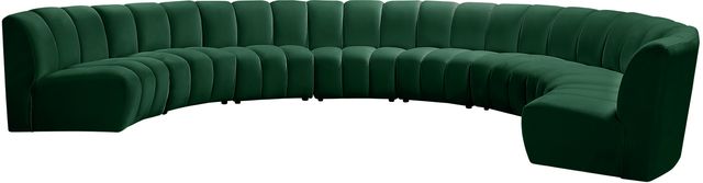 Meridian Furniture Infinity 8-Piece Green Velvet Modular Sectional-2