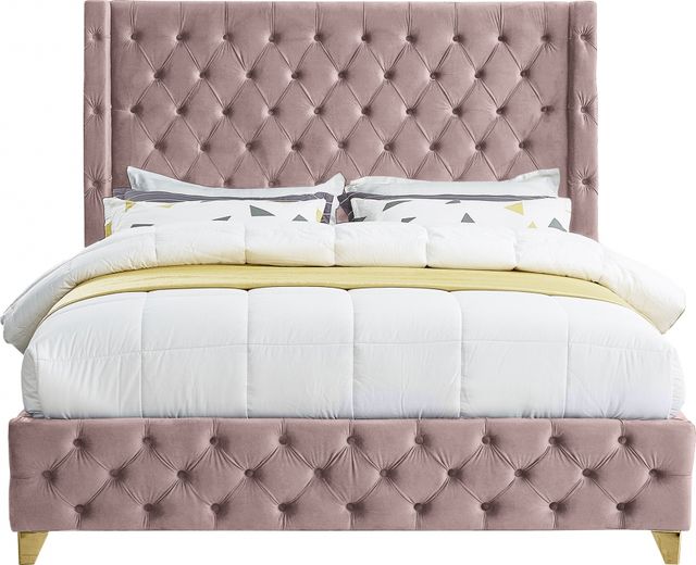 Meridian Furniture Savan Pink King Bed-1