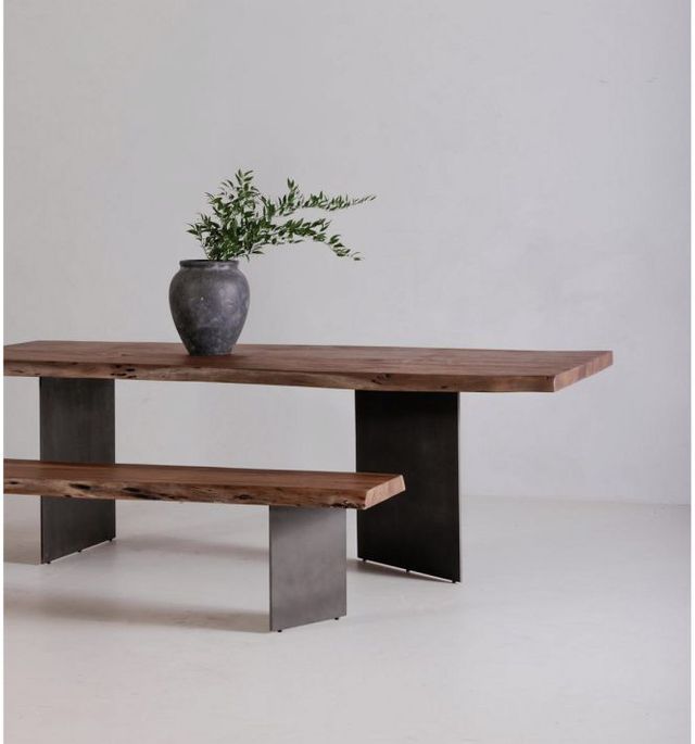 Moe's Home Collection Howell Brown Dining Table with Black Iron Legs-3