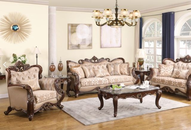New Classic® Home Furnishings Constantine Beige/Cherry Chair-1