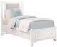 Vaughan-Bassett Bonanza Linen/White Twin Upholstered Panel Storage Bed-0