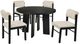 Coaster® Strouse 5-Piece Black/Cream Dining Table Set-0