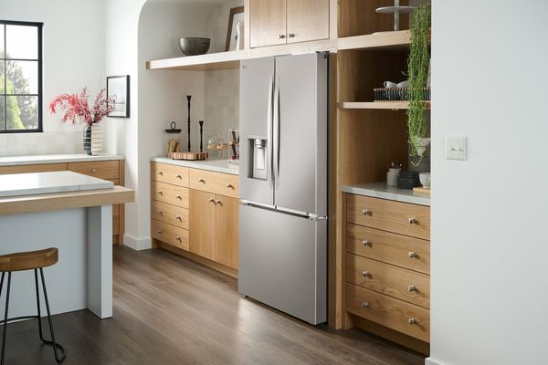 LG 36 in. 25.5 Cu. Ft. Print Proof Stainless Steel Counter Depth French Door Refrigerator