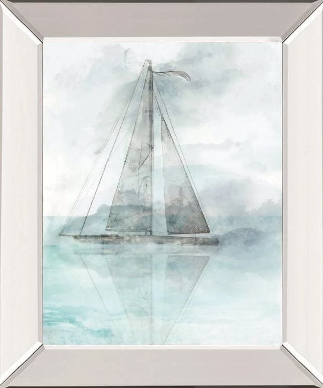 Classy Art A Sailing Boat II by Ken Roko Mirror Framed Wall Art-0