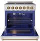 Thor Kitchen Gordon Ramsay Collection 36" Stainless Steel Pro Style Liquid Propane Range with Precision Knob Control and Bronze Trim-1