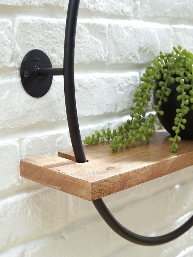 Signature Design by Ashley® Darlaton Black/Natura Wall Shelf-2