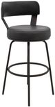 International Furniture Direct Maison Black/Blacksmithing Matte Black 24'' Counter Stool-0