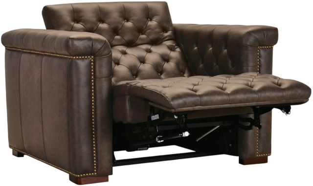 Hooker® Furniture SS Savion Deux West Saddlewood Power Recliner with Power Headrest-1