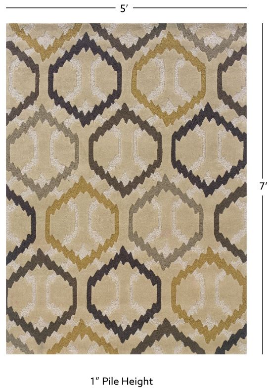 Linon Trio Radley 5'x7' Area Rug-2