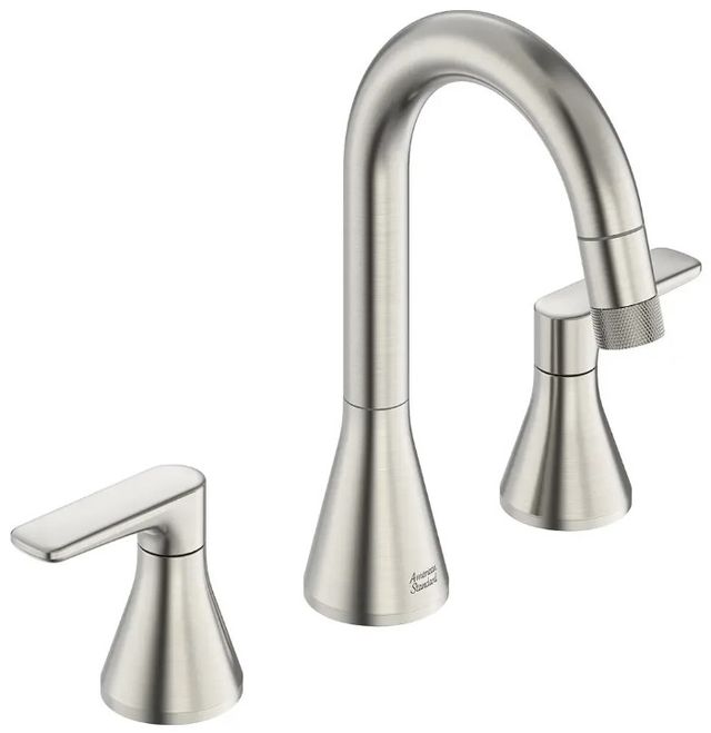 American Standard Aspirations Brushed Nickel 8" Widespread 2-Handle Pull-Down Bathroom Faucet with Drain-0