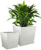 Le Present Low Tapered White 18" Planter-2