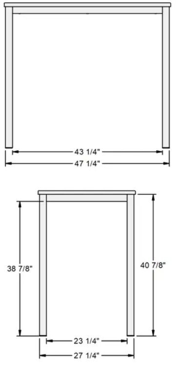 Amisco Customizable Harrison Bar Height Dining Table-1