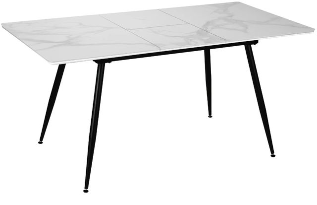 Monarch Specialties Inc. White Stone 63" Dining Table-0