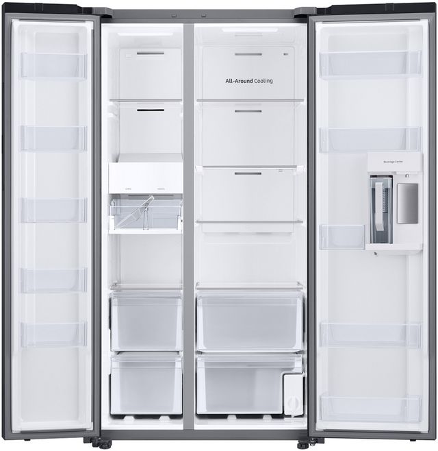 Samsung Bespoke 36 in. 28.0 Cu. Ft. White Glass Side-by-Side Refrigerator-6