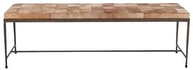 Classic Home Achen Hide Blonde Bench-2