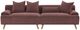 Coaster® Elizabeth Corduroy Wine Red Upholstered Extra Long Sofa-1