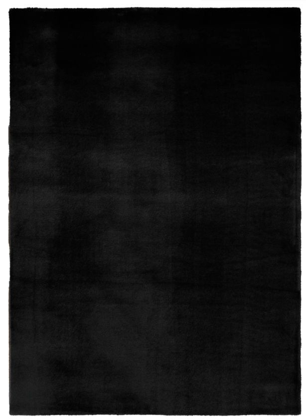 Nourison Home™ Soft Plush Rabbit Fur SFF01 Black 5'x7' Area Rug-0