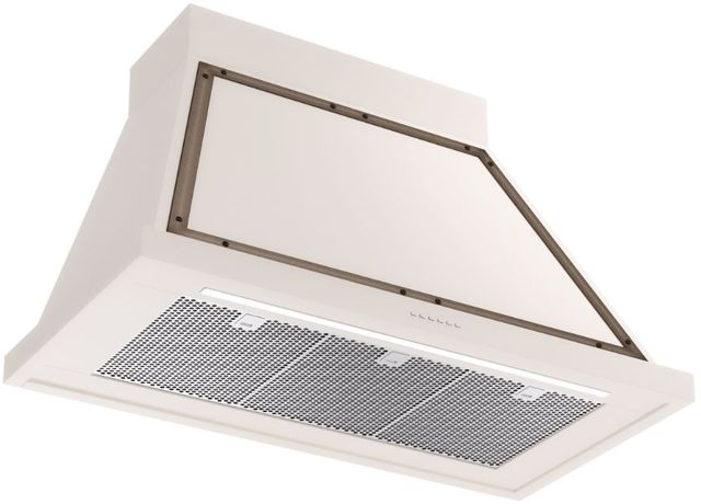 Ilve® Nostalgie II Noblesse 40" Antique White Wall Mounted Range Hood with Burnished Trim-1