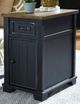 Null Furniture 2218 Black/Pecan Chairside Cabinet-0