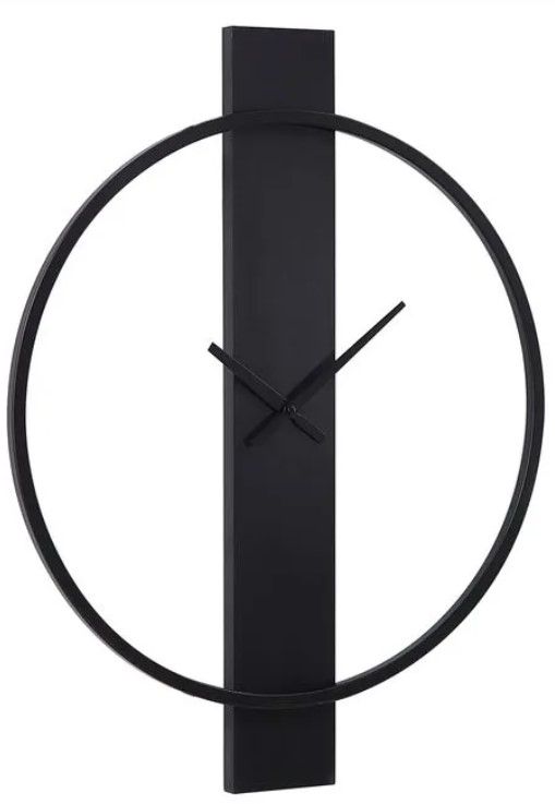 Renwil® Romane Matte Black Wall Clock-1