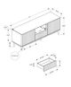 Monarch Specialties Inc. Light Walnut 72" TV Stand with Storage-2