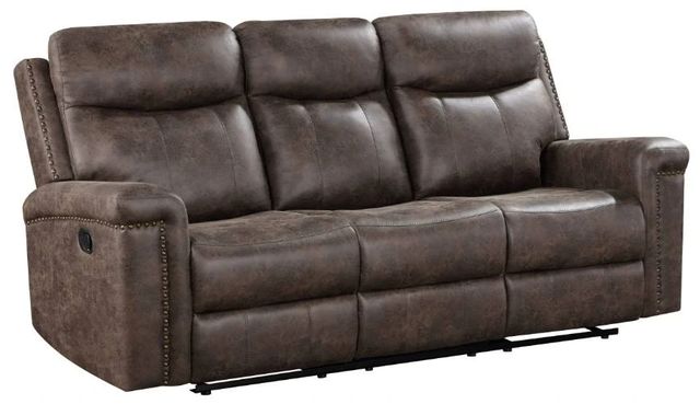 New Classic® Home Furnishings Quade Mocha Dual Manual Reclining Sofa-0