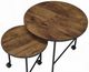 ACME Furniture Oblis Vintage Oak Nesting Table with Black Base-4