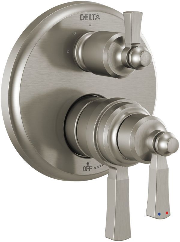 Delta Dorval® Monitor® 17T Series Stainless 2-Handle Valve Trim with 3-Setting Diverter-0