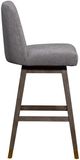 Armen Living Amelia 2-Piece Gray Oak/Mocha Swivel Barstool Set-4